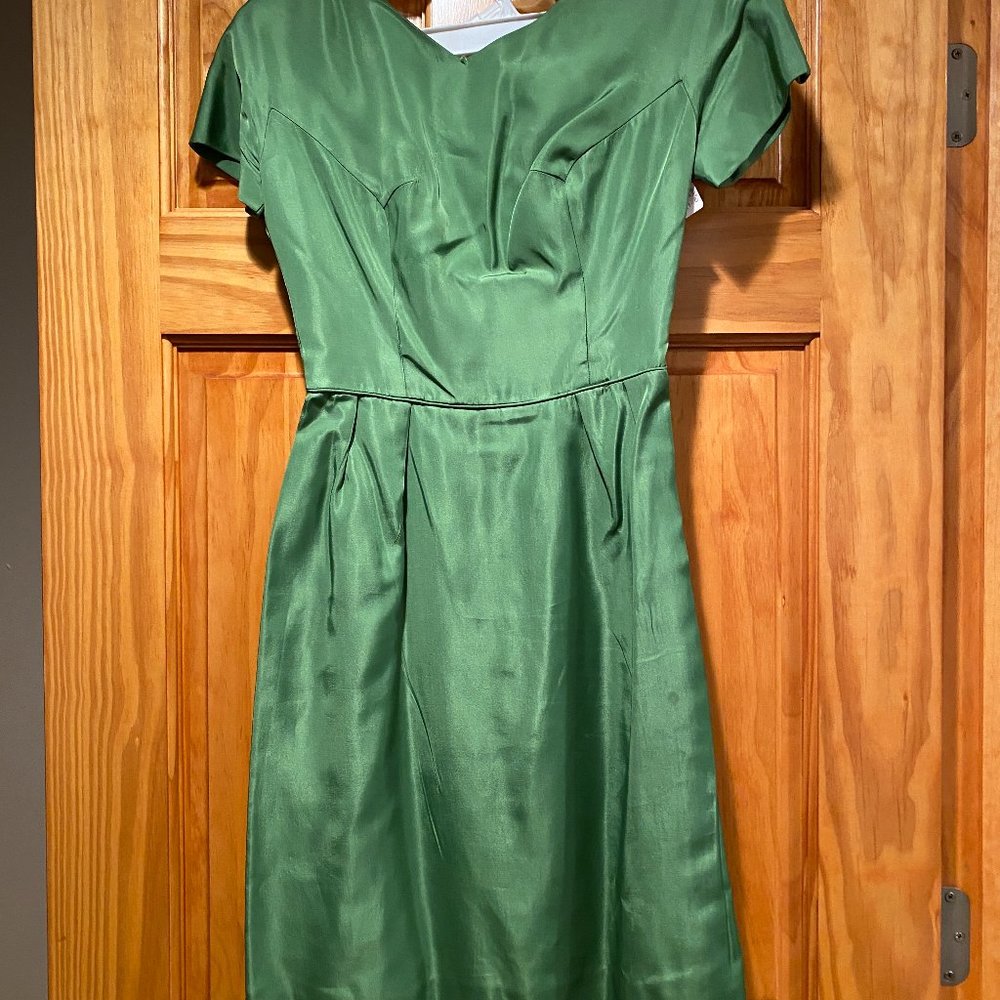 Vintage 2 piece cocktail dress with long overskirt